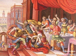 ابشالوم يأمر بقتل امنون اخوه