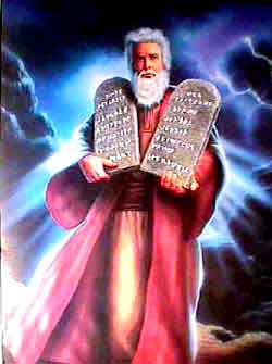 موسي رجل الله يحمل لوحى الشريعة